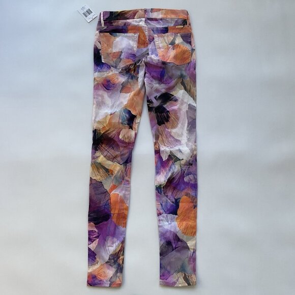 Guess By Marciano The Skinny No. 61 Jeans Colored Floral Print Size 24 - Picture 8 of 12